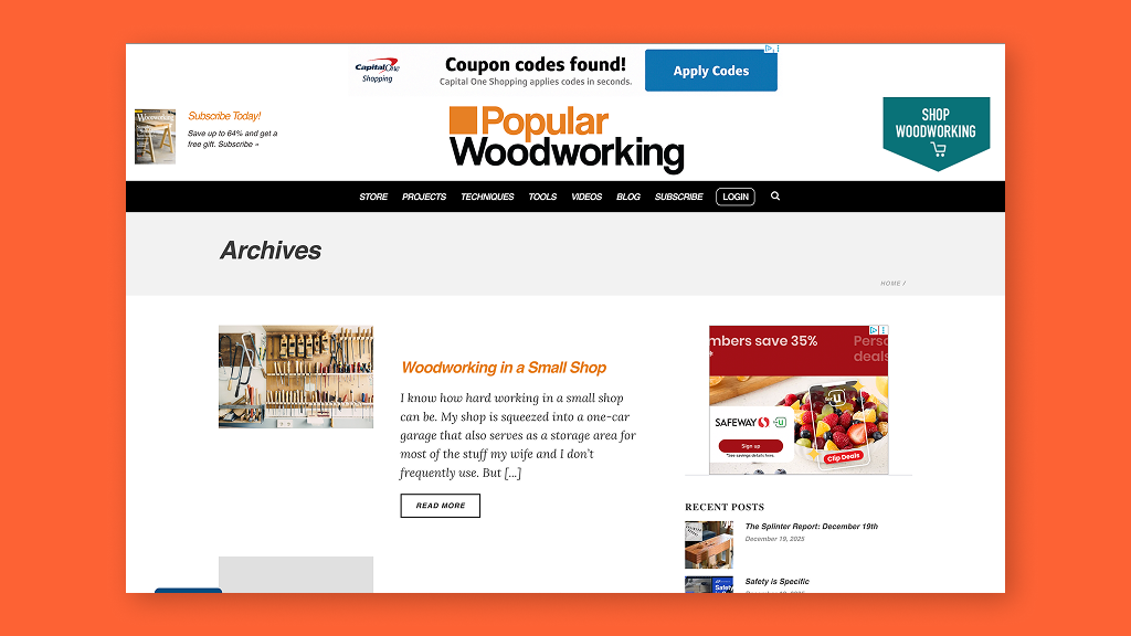 Popular Woodworking screenshot