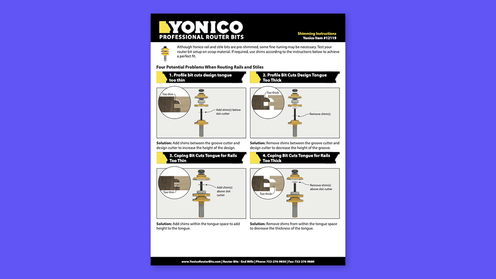 Router bit instructions